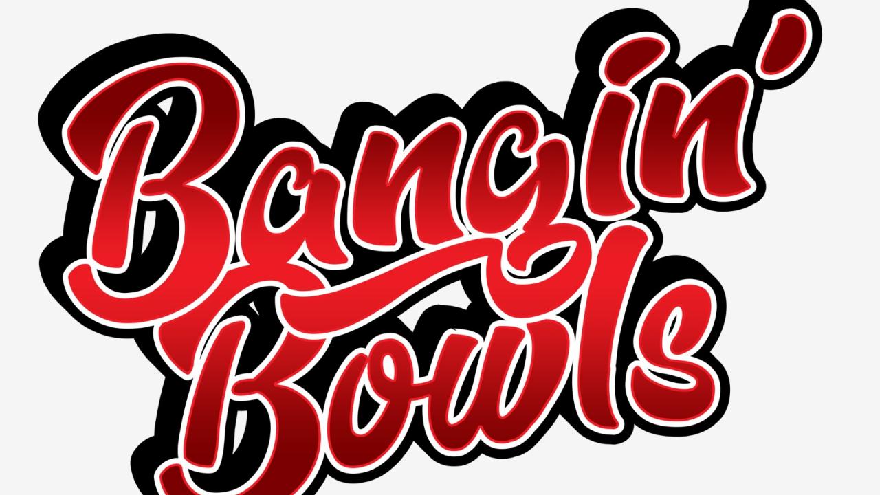 Banging Bowls word art logo