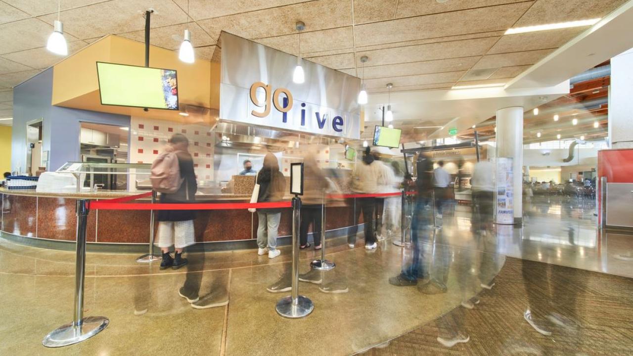 Go Live station in Segundo DC with time lapse of students