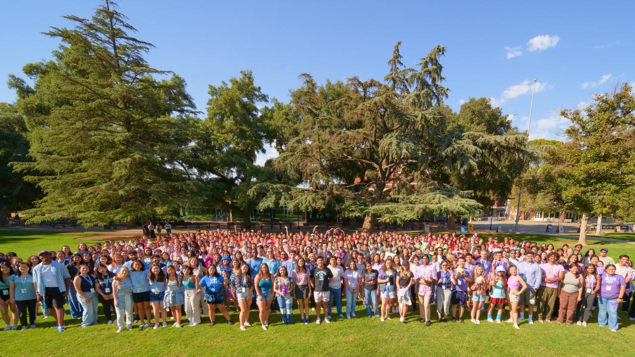 The Aggie Orientation team group photo on the MU Quad