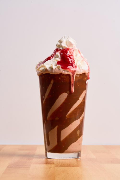 Chocolate Dipped Strawberry Milkshake