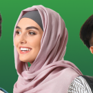 Image of five students smiling