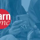 Graphic with warn me logo and a plus sign